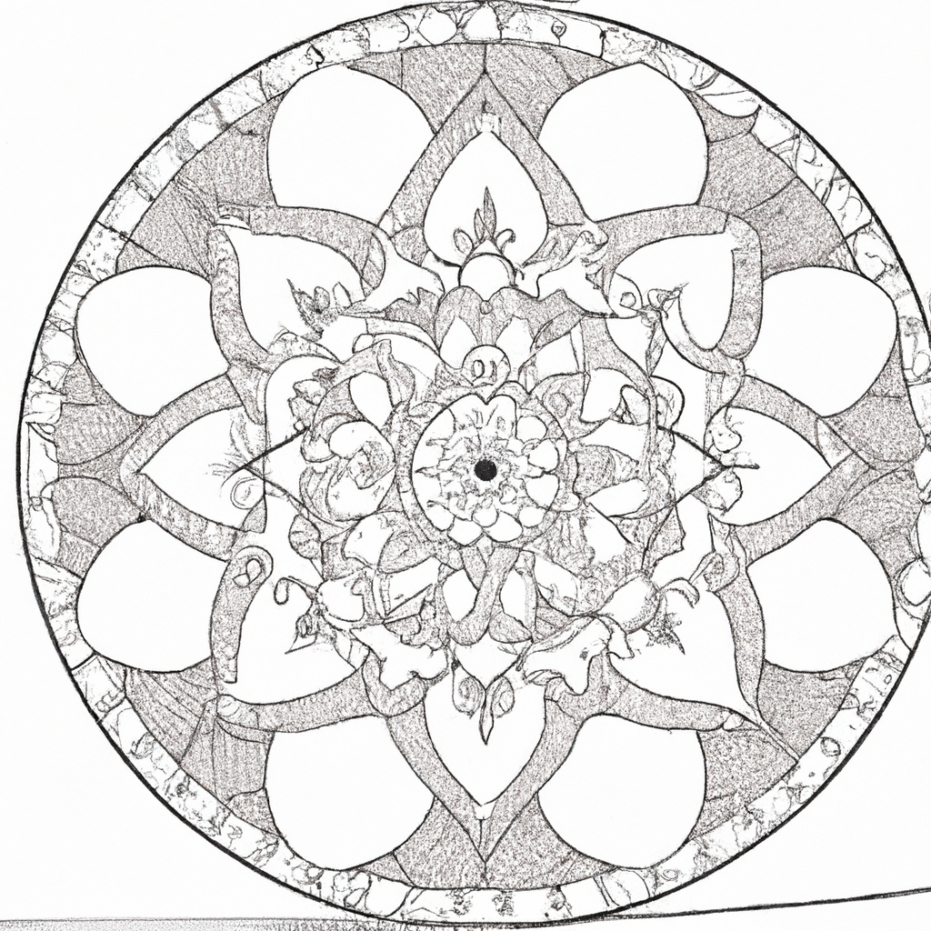 Mandala da colorare a forma di cerchio