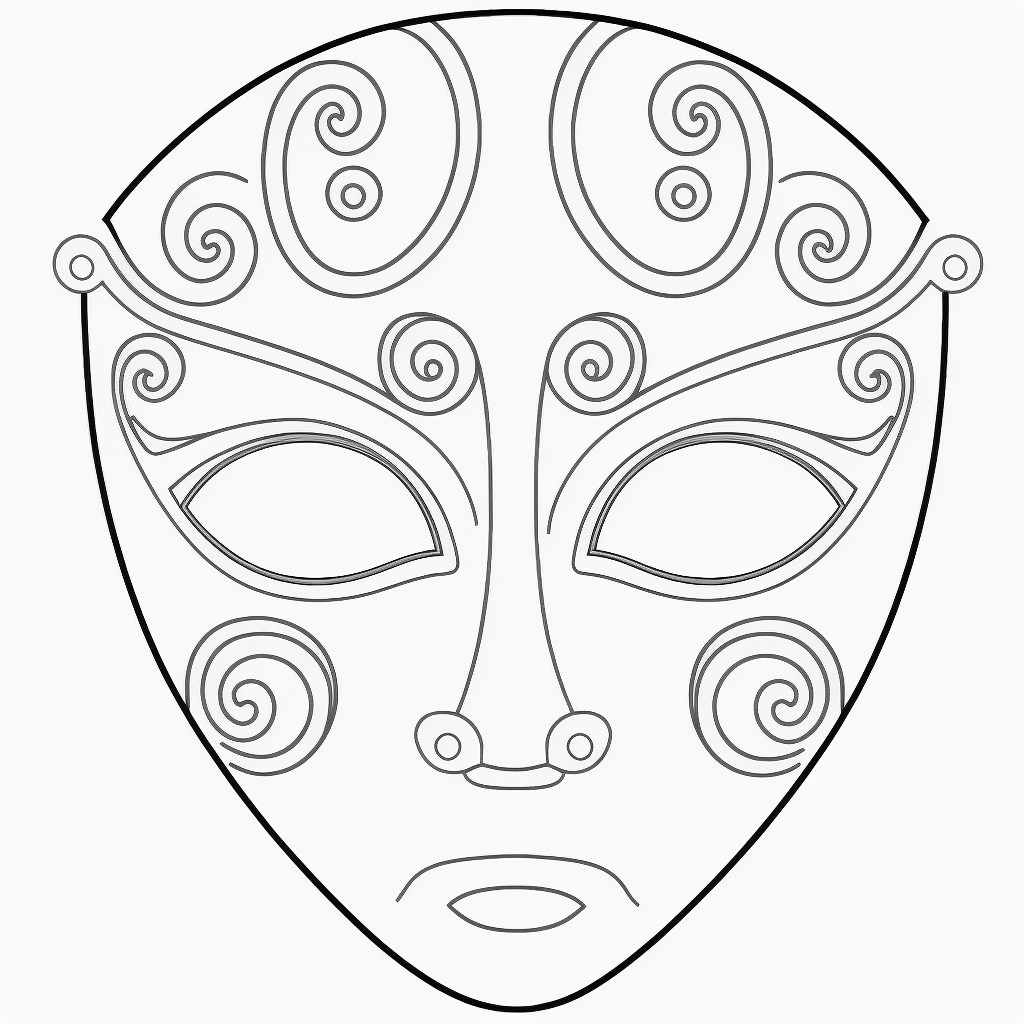Maschera da colorare per Carnevale Archivi - disegni da colorare e