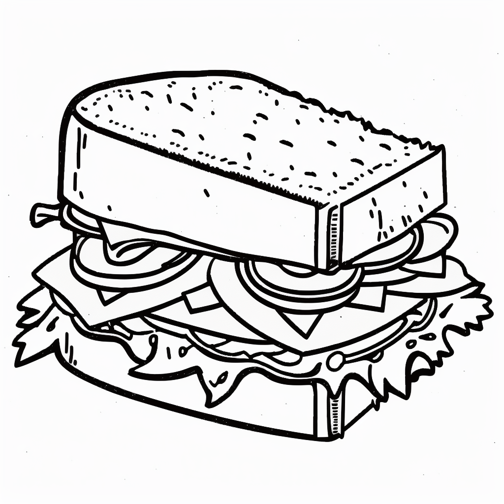 Sandwich da colorare