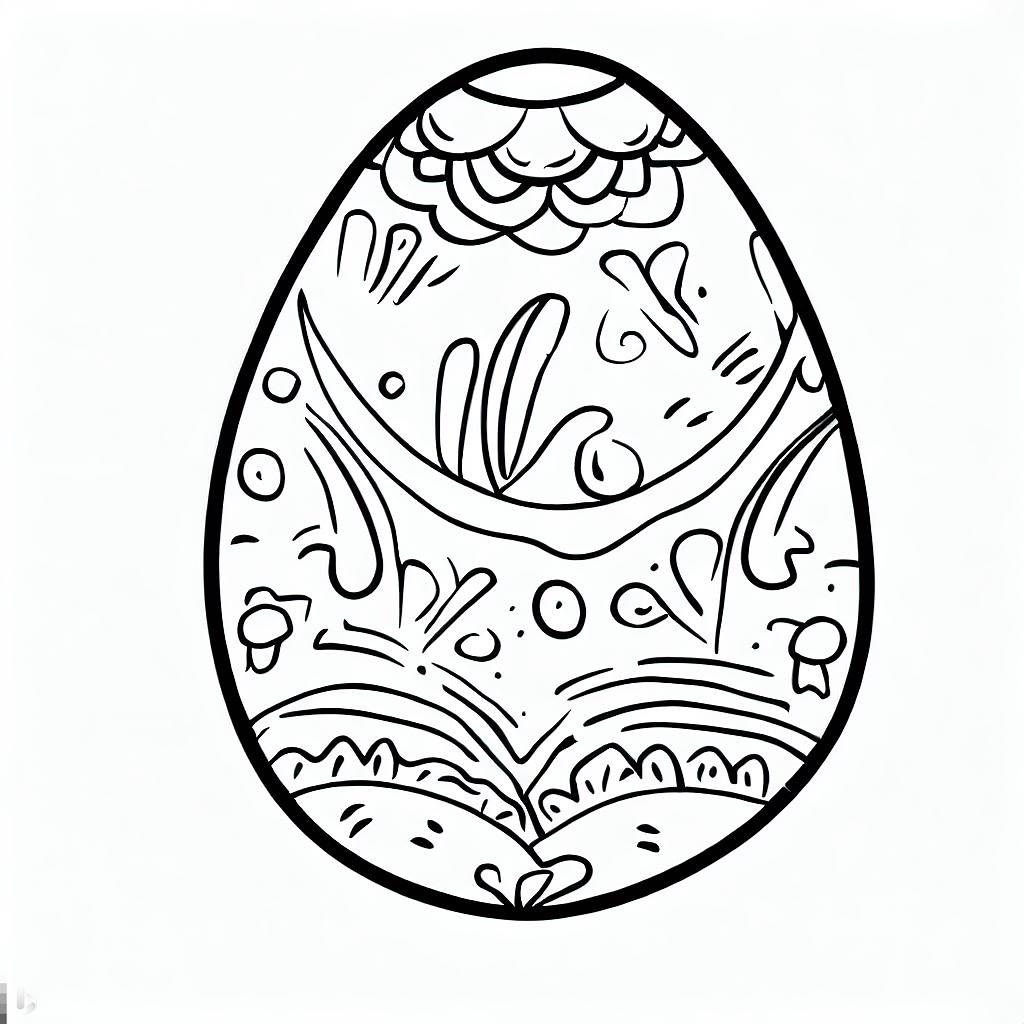 Uovo di Pasqua da colorare