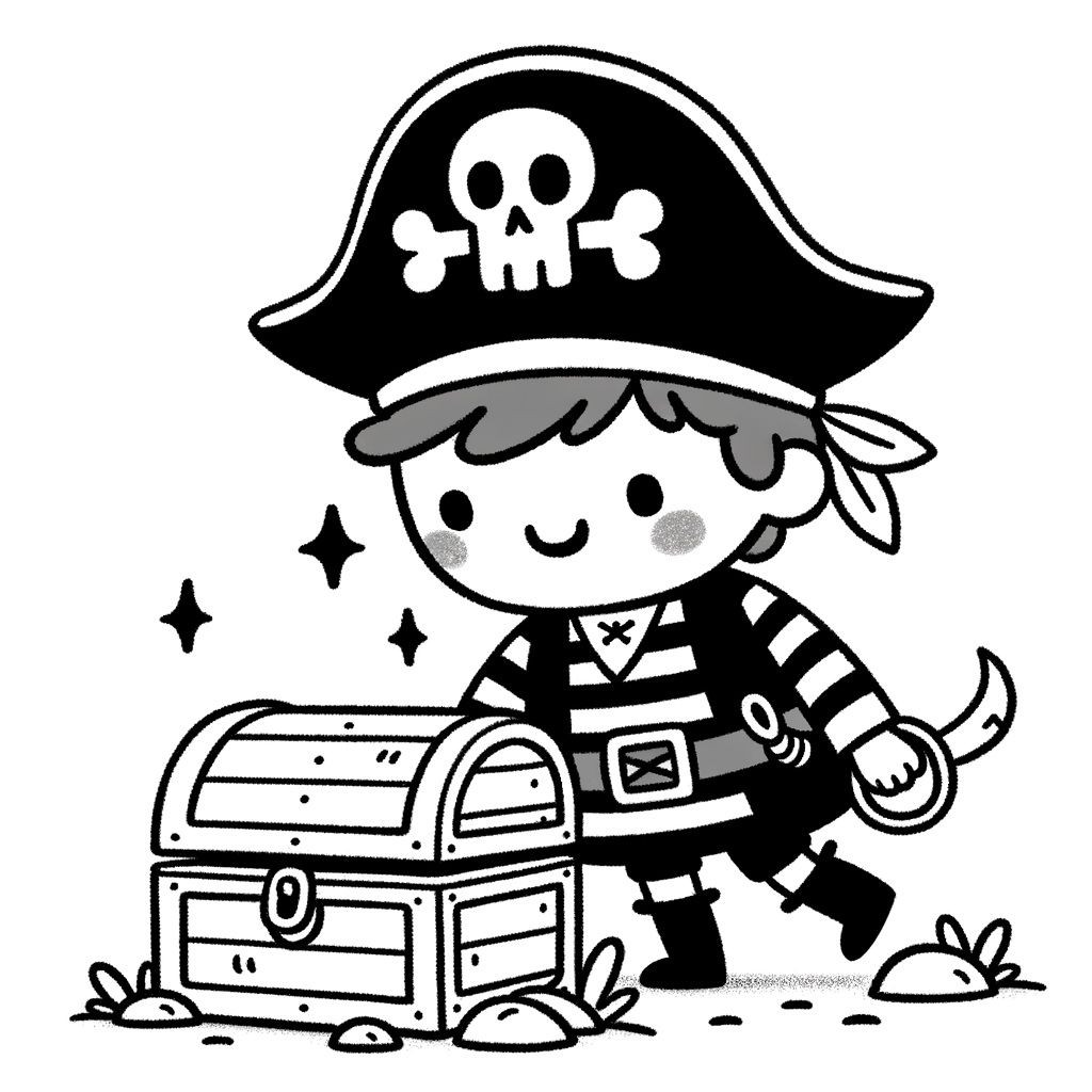 Avventura Pirata: Disegno di un Pirata da Colorare per i Piccoli Esploratori