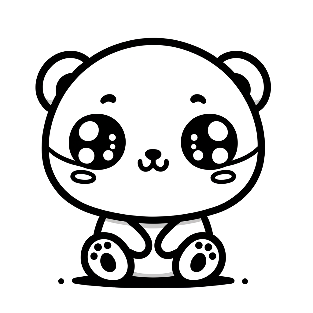 Disegni da Colorare Kawaii: Adorabile Panda per Bambini
