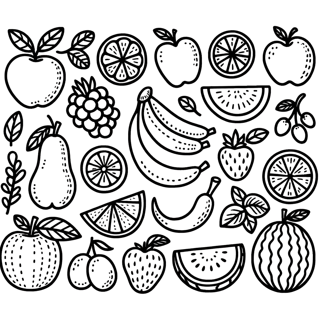 Coloriamo la Dolcezza: Disegni di Frutta da Colorare per Tutti!