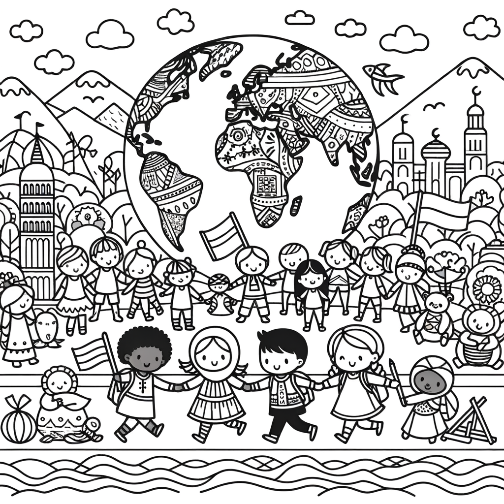 Esplora il Mondo con i Disegni da Colorare per Bambini