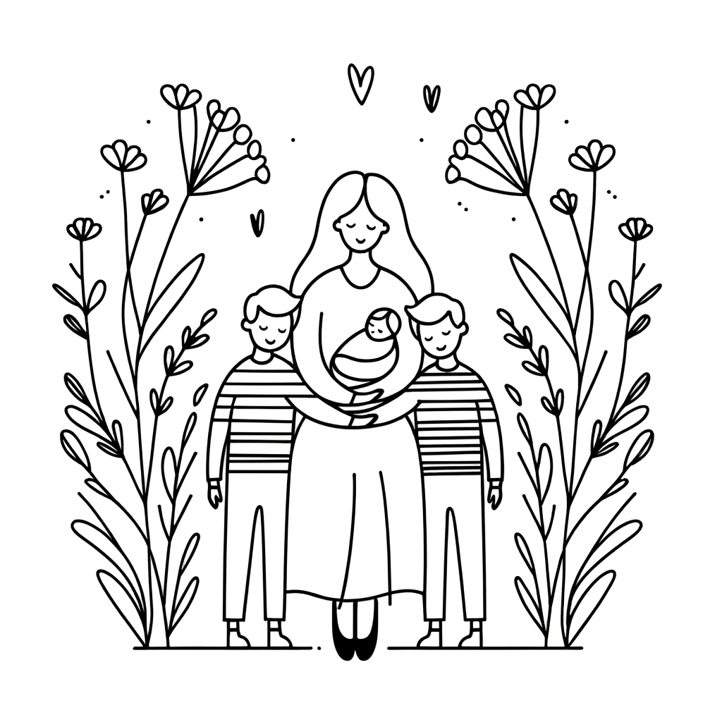 Disegno per Colorare della Festa della Mamma: Un Momento Speciale in Famiglia