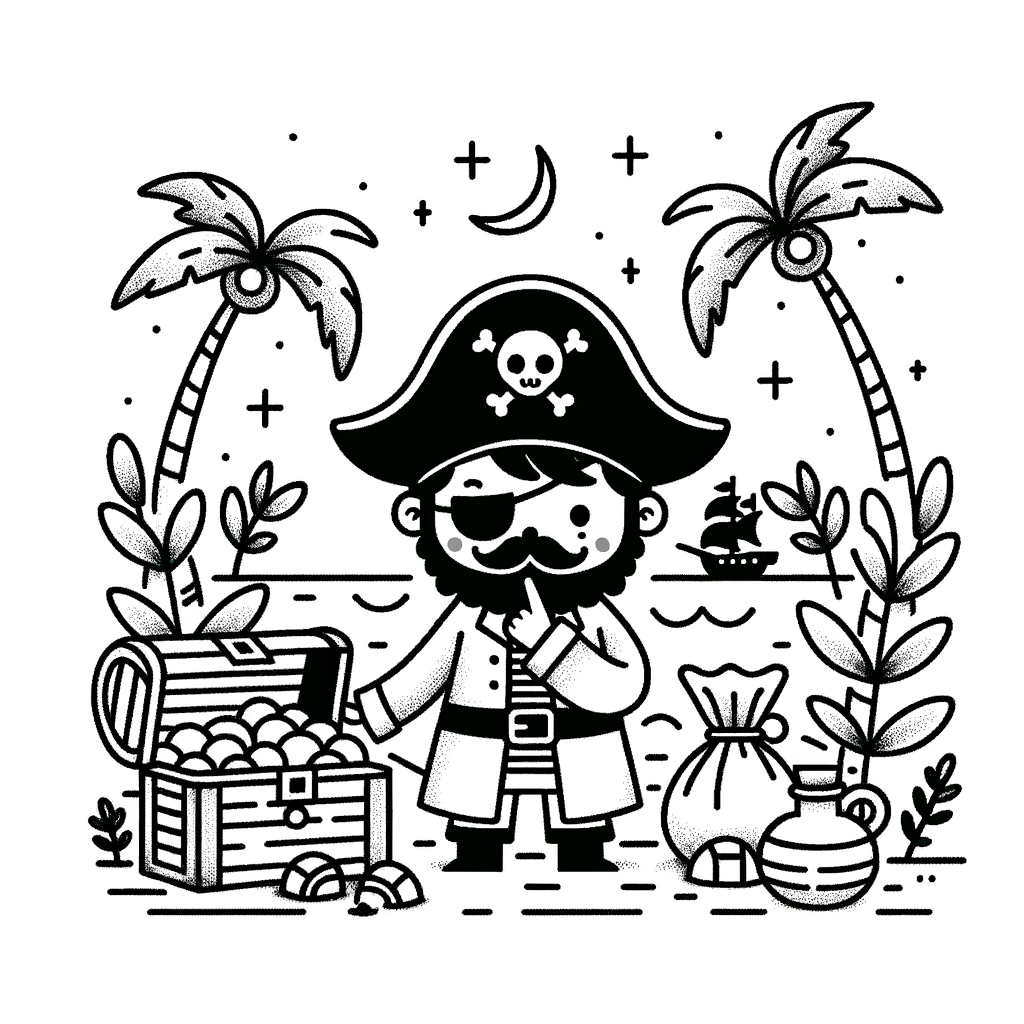 Avventura Pirata: Scarica il Disegno di un Pirata da Colorare!