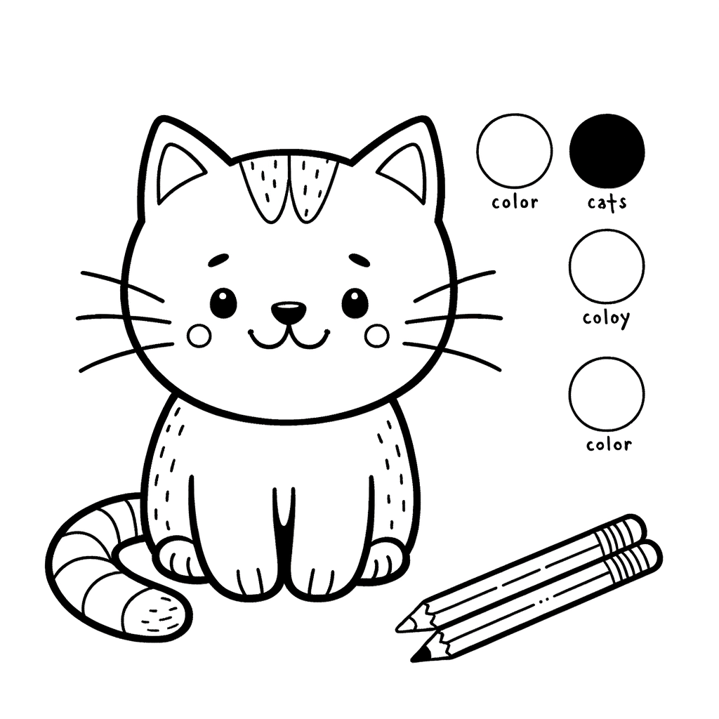 Scopri il Fascino del Gatto nel Nostro Disegno di un Gatto da Colorare!