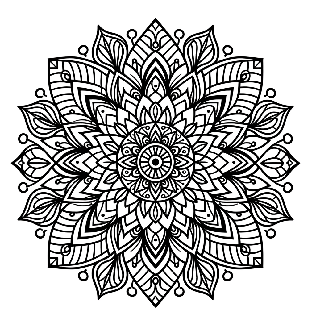 Esplora la Creatività con Questo Disegno Mandala da Colorare!