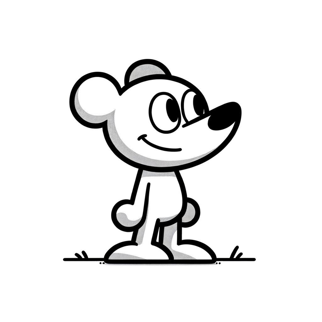 Disegno da Colorare di Cartoni Animati – Simpatico Topolino