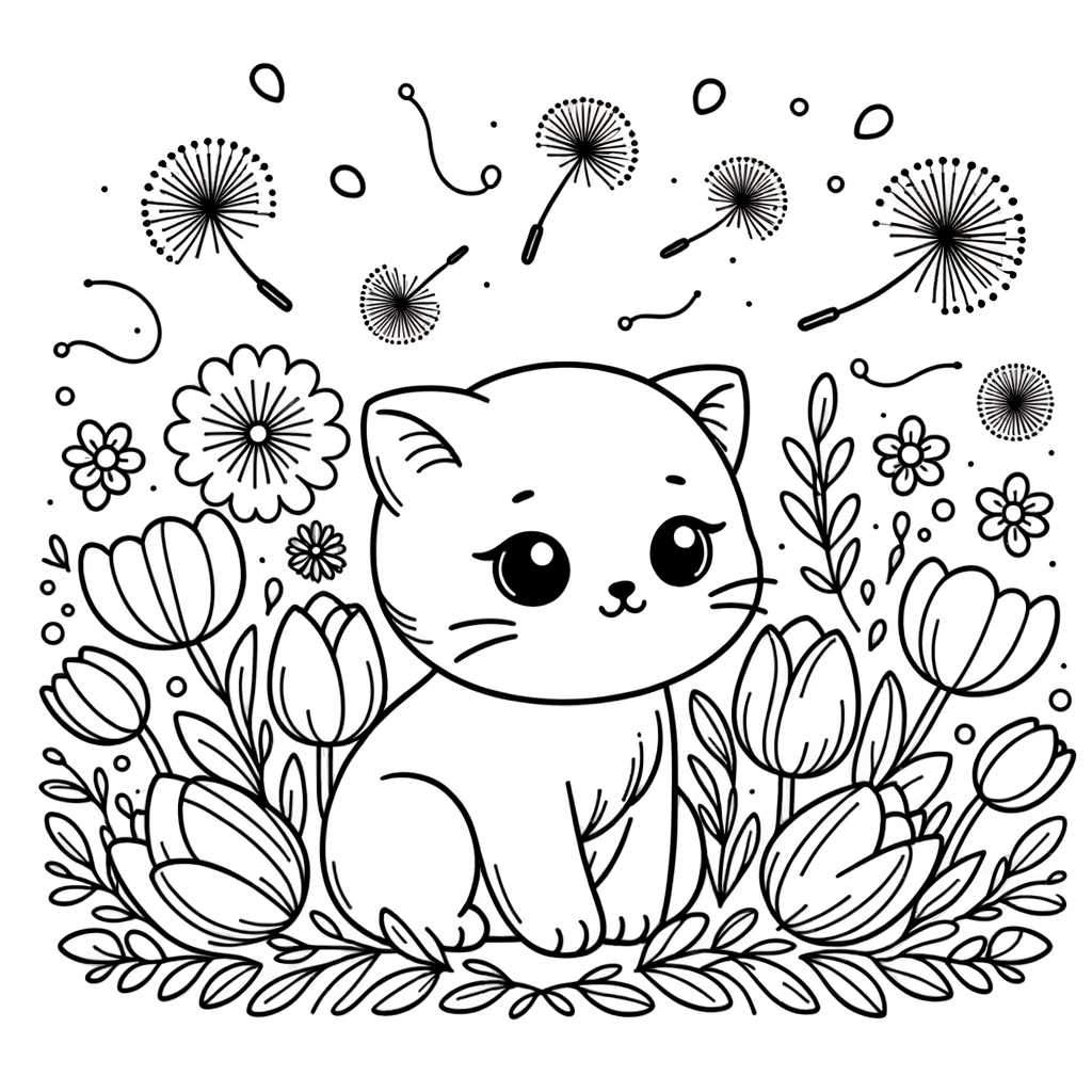 Gattino tra i fiori