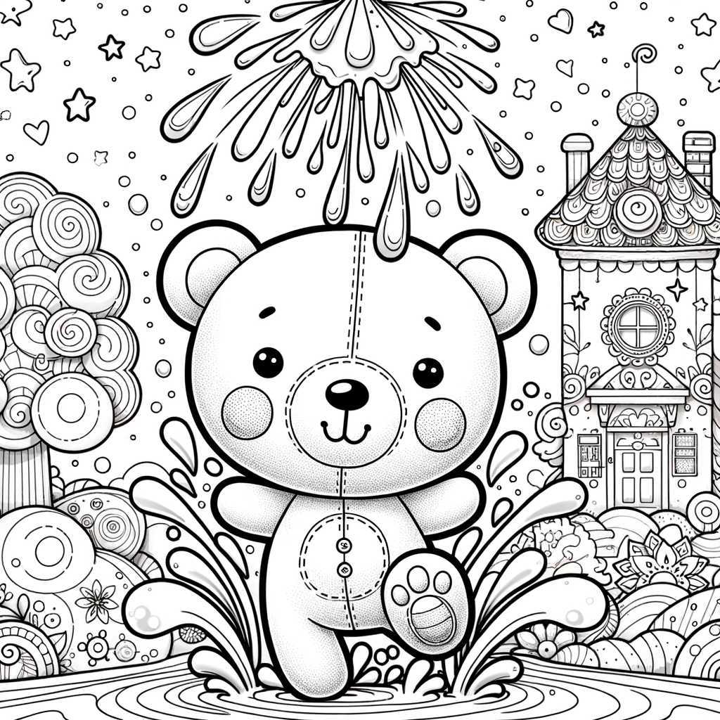 Orso gioca nell’acqua