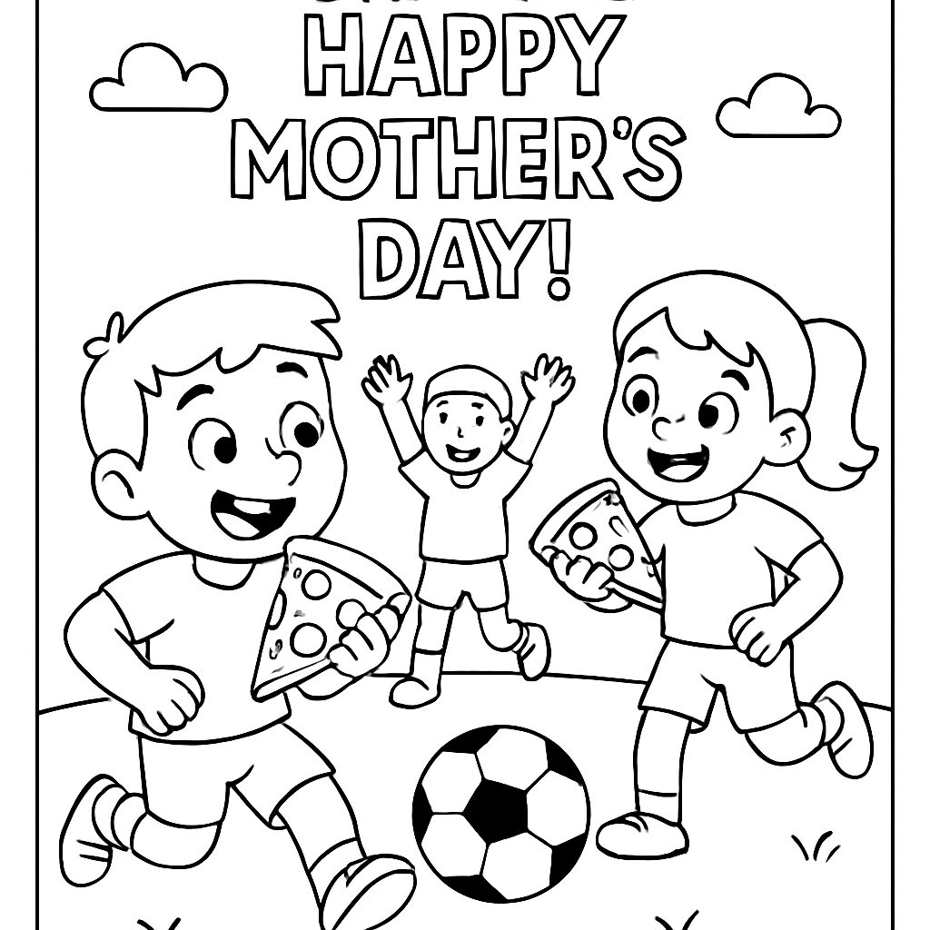 Divertente disegno da colorare per la Festa della Mamma